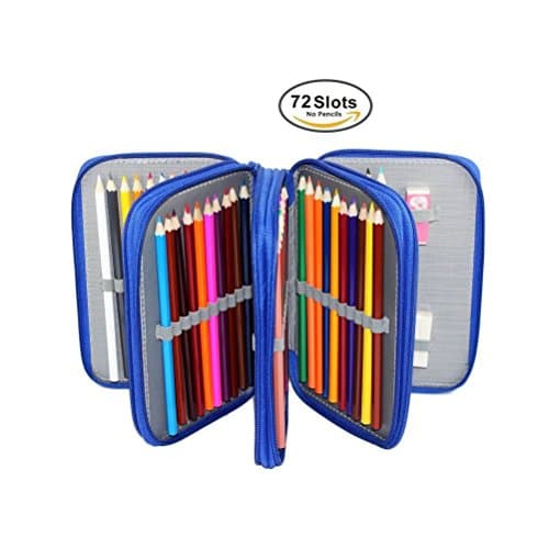 72 Inserting Super Large Capacity Multi-layer Students Pencil Case Pen Bag Pencil Holder Pouch Stationary Case Makeup Cosmetic Case Bag