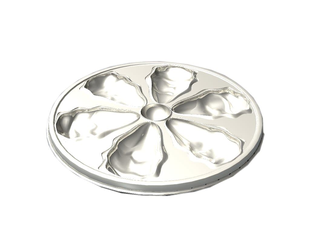 8 Disposable Plastic Oyster Plates 26 cm Silver