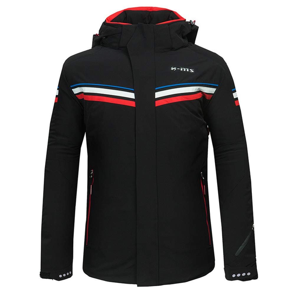 Windproof Rain Jacket Mens Mountain Ski Jacket with Waterproof Windproof Outdoor Warm Snowboard For Men Traveling Hiking Running Ski Jacket Rain Snow Jacket Removable Hood Fashion Winter Coat with Fle