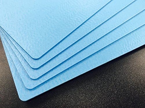 Worldcell Extrusions 2x Expansion Microcellular Extruded Polypropylene PP Sheet Hard Large Recyclable Foam Plastic Sheet HDPE Replacement Display Painting 2 mm x 12 x 24 Inch Blue, 5/Pack