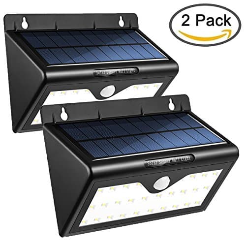 Solar Lights, ESPOW Super Bright 28 LED Outdoor Motion Sensor Security Lighting with 3 Mode for Outdoor Garden Path Pool (2 Pack)
