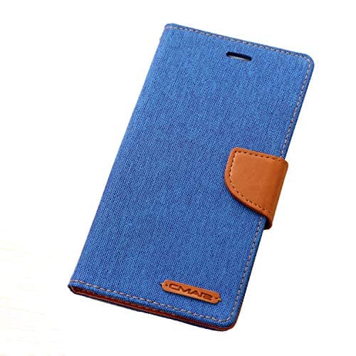 Aroko iPhone 6s Case iphone6 Leather Case Canvas Wallet Slim Fit Folio Book Cover Flip Wallet Case with [Business Card Holder] for iPhone 6s / 6 (6/6s 4.7inch, Blue1)
