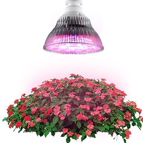 OSSUN LED Full Spectrum Flower Grow Light Bulbs E27 Par Light 12W Hydroponic Lamp for Indoor Flower Plants Growth Vegetable Greenhouse 85-265V,Professional 655-660nm wavelength