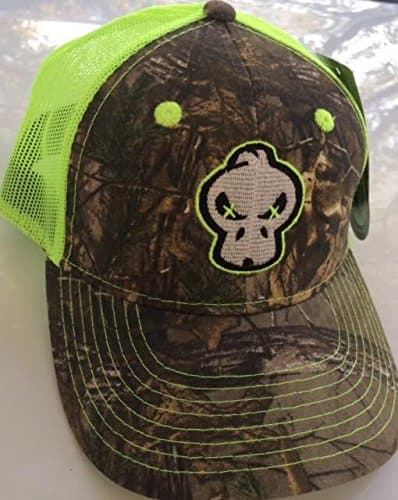 Decoy Outdoors Lime &amp; Camo Mesh Back Hat with Killer Skull Logo, Duck Hunting Hat