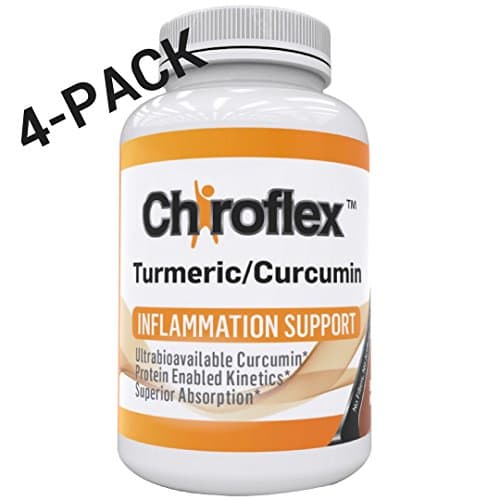 ChiroFlex Turmeric Curcumin Supplement with Whey Protein 4 Pack