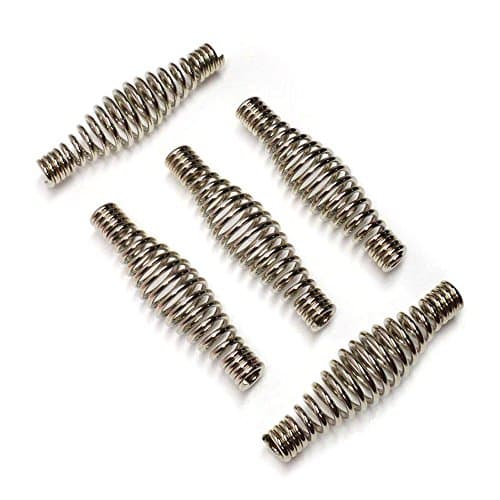 BBQ Heavy Duty Spring Handle 5-3/4" Tapered 5-Pack Nickel Plated (Chrome Look) Barbecue Smoker, Grill, Stove, Pit Accessories