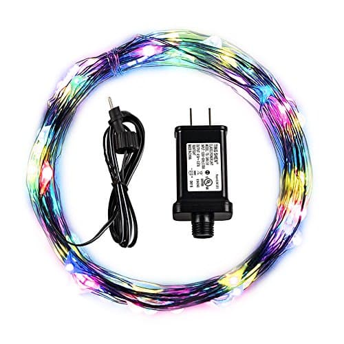 WishWorld LED Copper Wire Lights, Waterproof Starry String Lights, 33ft 100LEDs Flexible Fairy Rope Lights for Indoor/Outdoor Decor, Home, Holiday, Wedding and Party Decorations(Multi-Color)