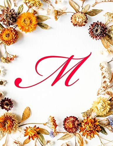 M: Monogram Initial Graph Paper Notebook: 1/2 Inch Squares, Blank Graphing Paper without Borders - Square Grid Organizer, Double-sided, ... Notebook: 1/2 Inch Squares Without Border) Paperback – 2 May 2018