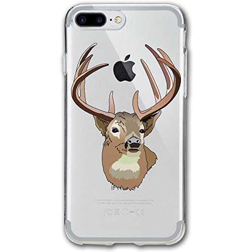 Deer Head Animal IPhone 7 Plus Case Texture Pattern Premium Hybrid Protective Clear Case