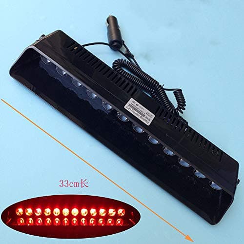 High Intensity 12 LED Windshield Emergency Warning Strobe Lights With Retractable Cable,4 Solid Sucker And Fixed Bracket