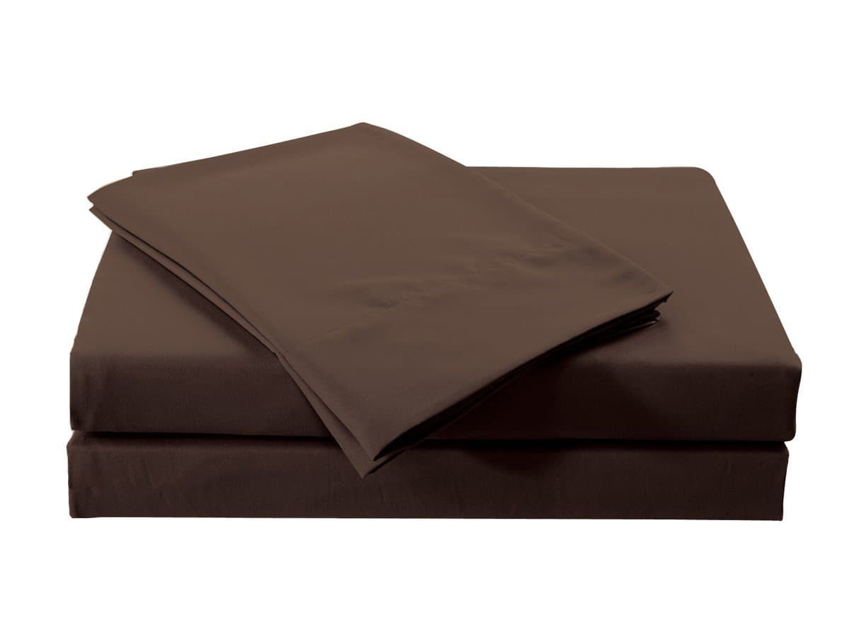 Jackson Hole Home 18 inch Super Deep Pocket Heavier Microfiber 4PC Sheet Sets, Coffee, Queen