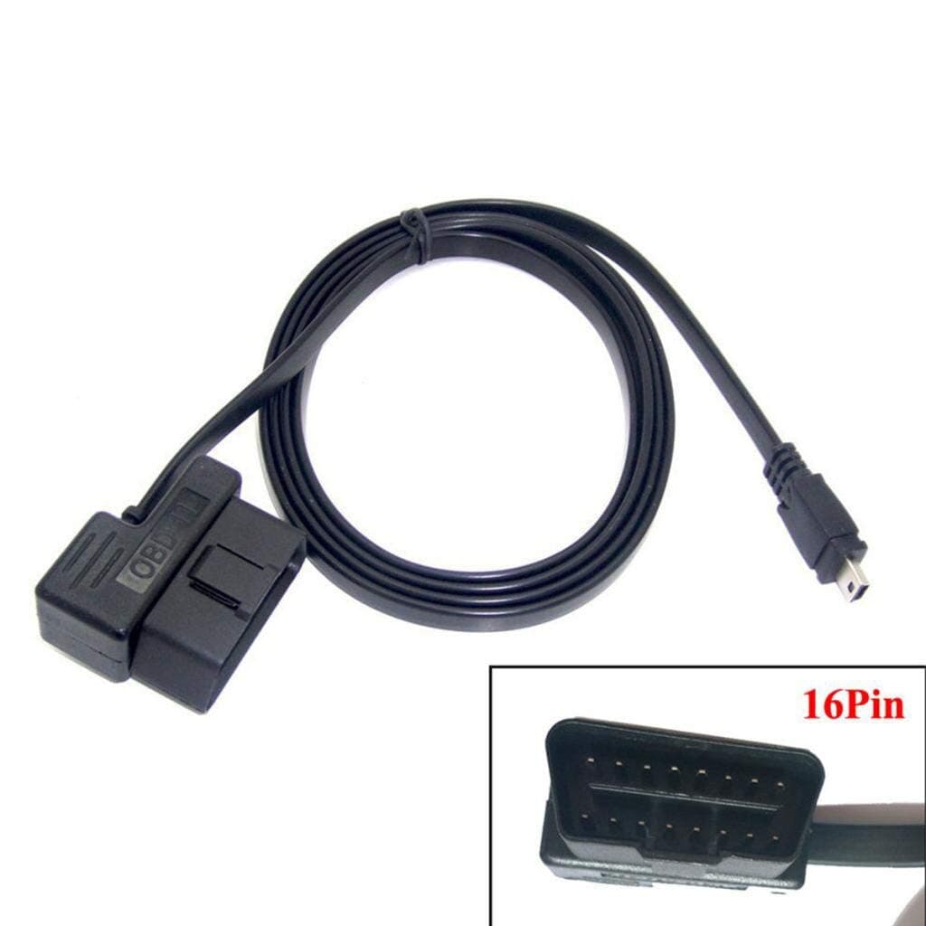 Obd 2 16 Pin To Mini Usb Diagnostic Connection Cable For Car Head Up Dispaly
