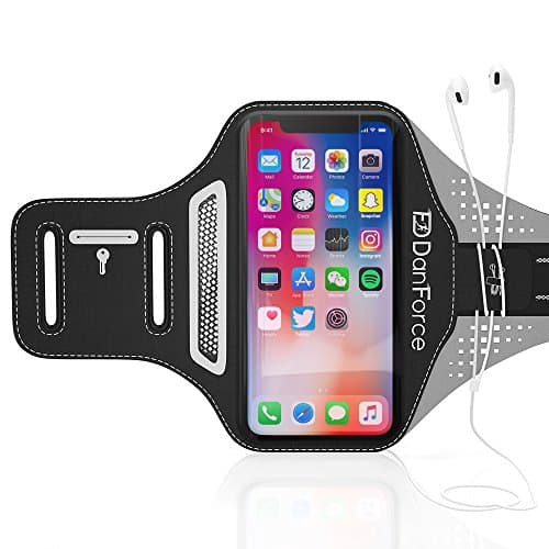 IPhone X, 8, 8+, 7, 7+, 6S, 6S+, 6, 6+ SPORTS Armband- Fingerprint Touch, Great for Running, Workouts or any Fitness Activity, Unique Hidden Pocket for Stores Cash, Cards and Keys.