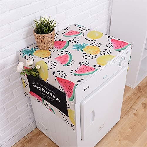 Chyuanhua Washing machine cover Refrigerator Multi-function Washing Machine Top Cover Refrigerator Dust Cover Roller Dust Cover Suitable for washing machine dryer (Color : Burst)