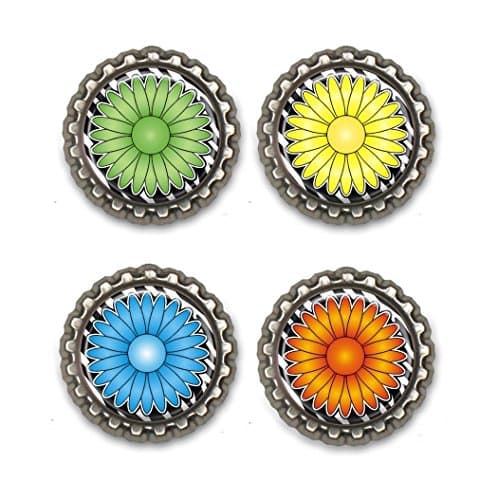 Colorful Gerber Daisies Bottle Cap Magnets