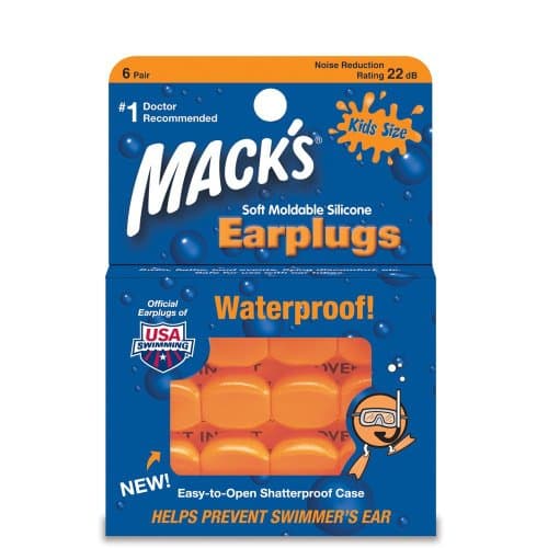 Mack's Soft Moldable Silicon Earplugs Kids Size 6 Pair (Pack of 3)