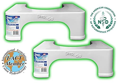 Step and Go 7" Double Pack NEW - Proper Toilet Posture for Healthier Results!