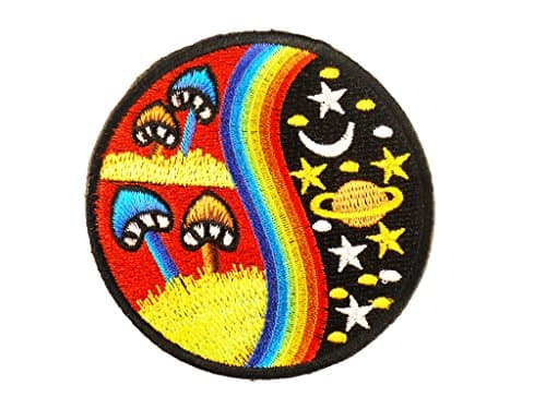 Mushroom Hippie Iron-on Patch