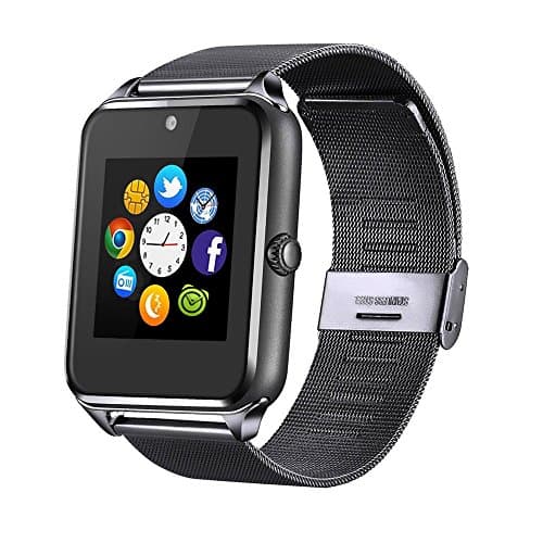 MSRM Replaceable Band Bluetooth Smart Watch Call Sync and Handfree Support Android 4.2 or abouve and Iphone5s/6/6s/7/7s (Black)