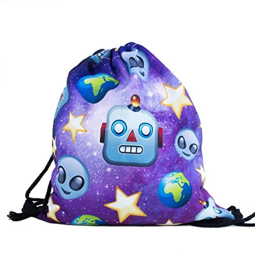 Robot Galaxy Alien All-Over-Print Shelfies Drawstring Bag