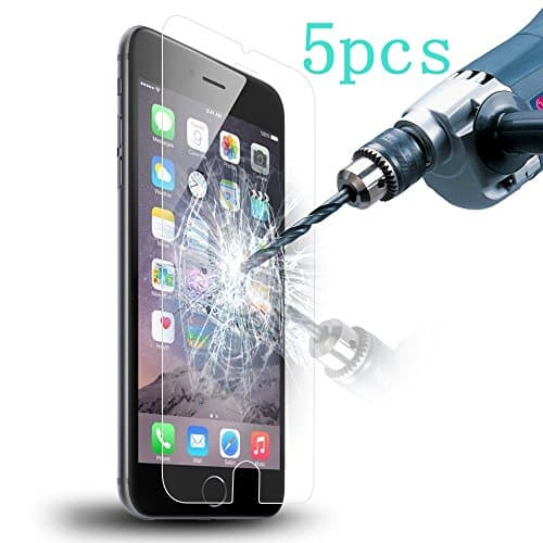 Acatim IP5.5 iPhone 6S Plus Screen Protector, Tempered Glass Screen Protector - 5 Piece