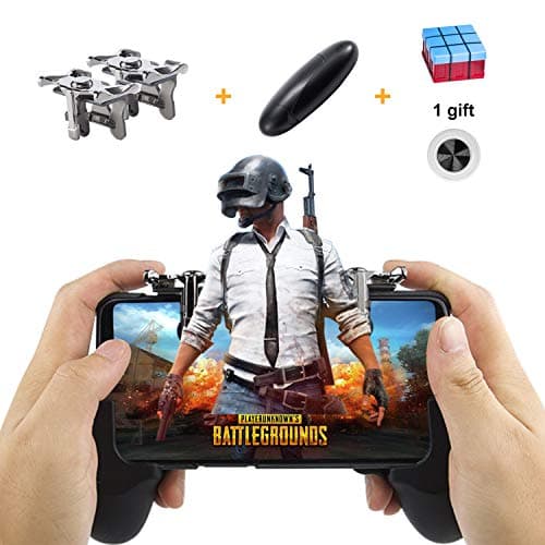 Mobile Game Controller Sensitive Shoot, Aim Keys L1R1 Shooter Joysticks Triggers for Android iOS Phones 4.5-6.5 inches Game Grip Handle Holder for PUGB/Fortnite/Rules of Survival