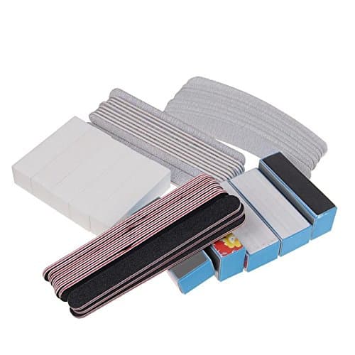 40PCS Nail Art Sanding Files Buffer Block Manicure Pedicure Tools UV Gel Set
