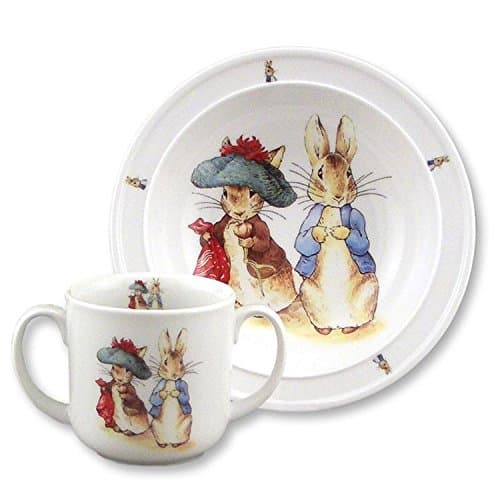 Reutter Porcelain Peter Rabbit and Benjamin Feeding Set