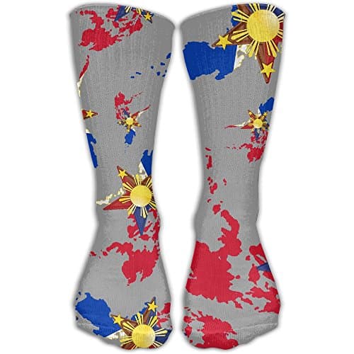 Philippines Pride Star Flag Unisex Pattern Mid Calf Crew Socks Dress Stockings