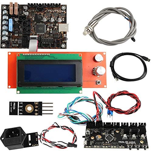 Kinbelle 3D Printer Controller Electronics Parts Kit, Compatible with Prusa i3 MK3, Included 1.1a Mainboard + MMU2 Control Board + 2004 LCD Display + Sensor + Power Panic V 0.4