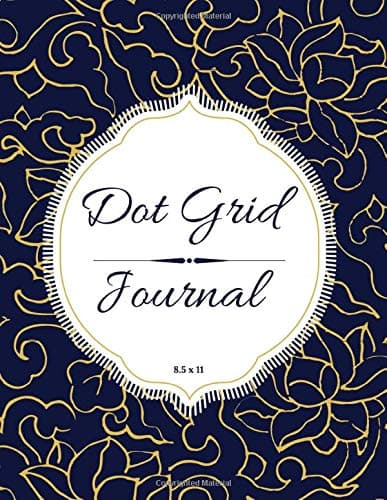 Dot Grid Journal 8.5 x 11: Gold Theme Dotted Matrix Notebook, Planner and Sketch Book Diary for Calligraphy and More Paperback – 4 Jun. 2019
