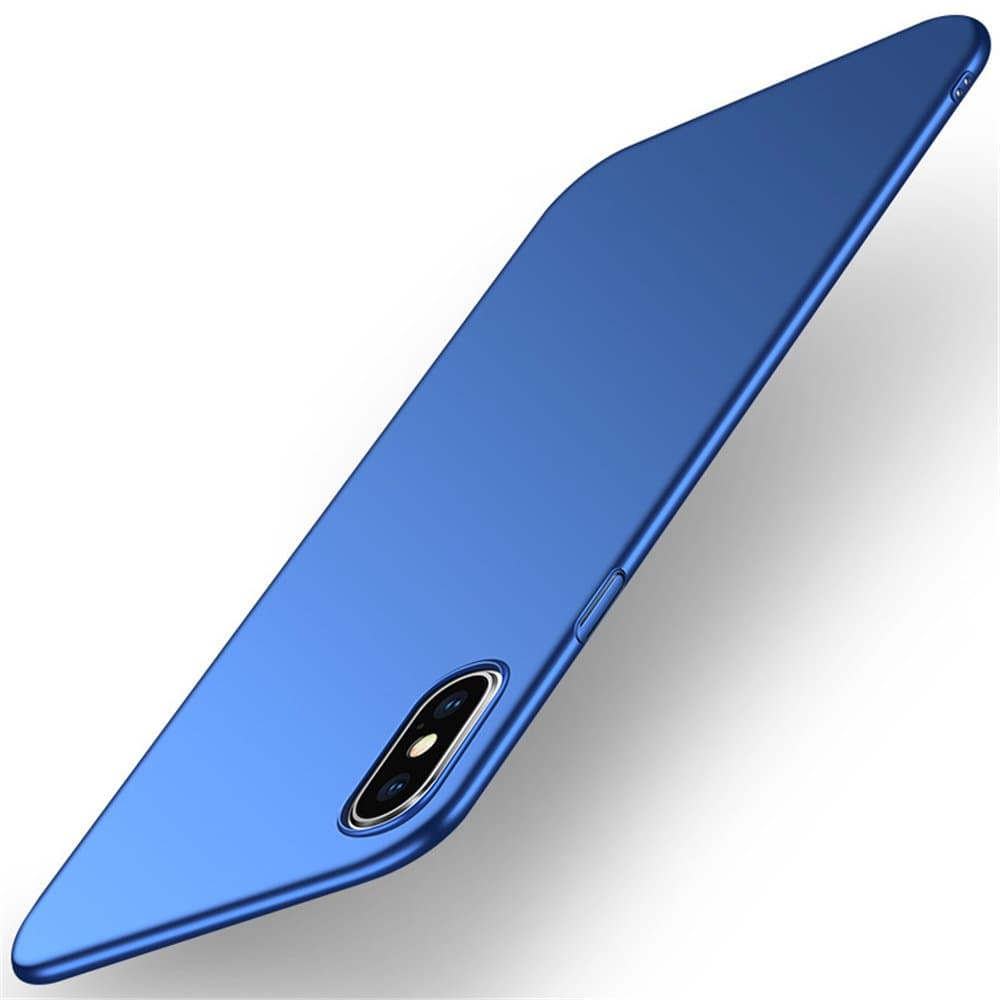 Pacyer Phone Case for iPhone X, Hard PC Ultra Thin Hard Blue Case Full Protective Scratchproof Matte Resistant Shock Absorbing (Blue)