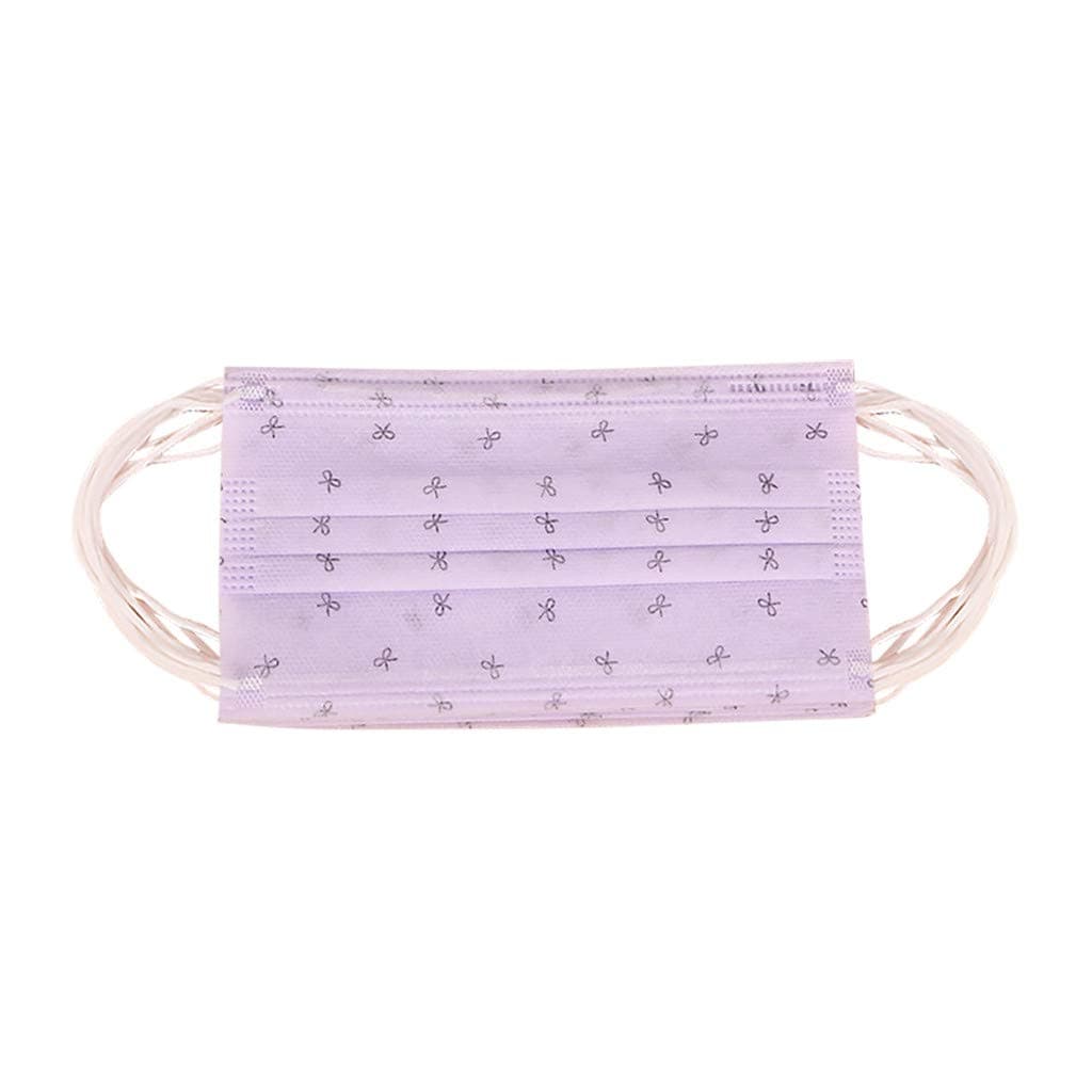 10Pcs Disposable Printed Earloop Dust Protective Face Mask for Kids Children Women Lady, Dust Mask Filtration Exhaust Gas Pollen Allergy PM2.5 Air Filter Mask for Outdoor Activities (G)