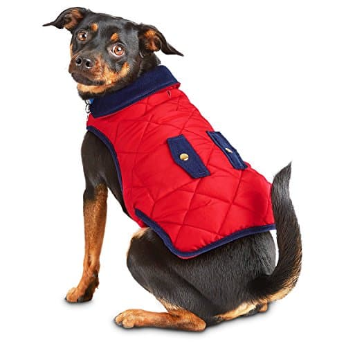 Pup Crew Red Quilted Dog Jacket, XX-Large'