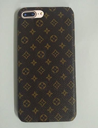 For apple iphone 7 plus and 8 plus Luxury Famous Deluxe Monogram Flowers Grid Leather hard back Skin Case Cover S (Flowers Classic Mini)