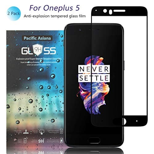 Pacific Asiana OnePlus 5 Screen Protector, Ultra Thin HD Clear Ballistic [9H Hardness][Anti-Scratch][Bubble-Free][Case Friendly][Anti-Fingerprint] Tempered Glass Replacement for 1+5 (2-Pack)
