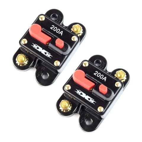 (2) Circuit Breaker 200 AMP Inline Reset Self Test 200AMP Car Audio Stereo 200A Fuse