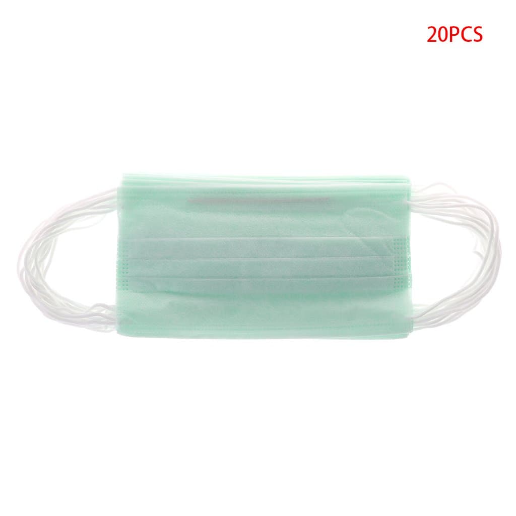 Xurgm 20 Pack Disposable Elastic Ear Loop Face Masks Breathable Dust Filter Masks Mouth Cover Masks
