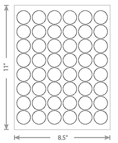 10 Sheets White Laser Inkjet 1.2" Blank Round Circle Dots Inventory Labels 48-Up