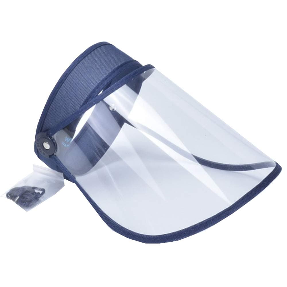 Lantch Safety Face Shield Full Protection Cap Wide Protective Visor Resistant (1 PC, A-Navy blue)