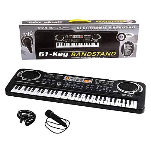 Shayson Kids Piano Multi-function 61 Key Keyboard Piano Electronic Organ Music Child Musical Electronic Karaoke Keyboard with Microphone For Kids Children (61 key piano)