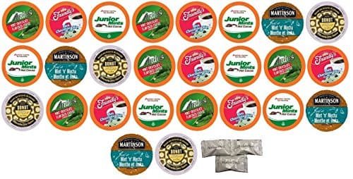 Coffee Chocolate Mints Sampler Pack for Keurig K-Cup Brewers, 26 Count. Includes Exclusive HolanDeli Chocolate Mints.