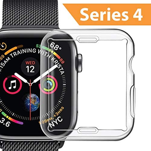 SILICONE ALLEY Screen Protector Case [Series 4] Designed for Apple Watch [44 mm] - Small -