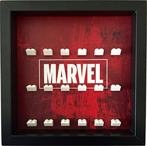 FRAMEPUNK 'Left For Red' Minifigure Display compatible with holding 18 LEGO® Minifigures (Oak effect)