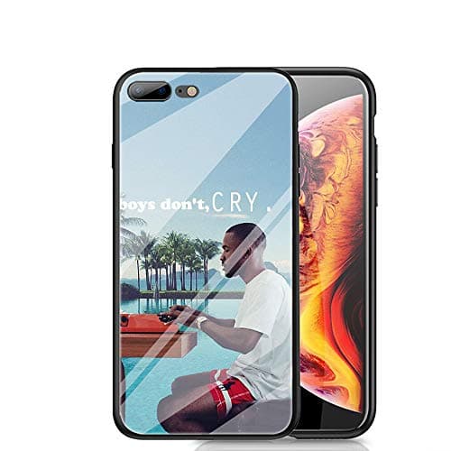RUIWEI RWNO-252 Frank Ocean Rapper Designed for iPhone 5/5s/SE Case，Tempered Glass Back Cover and Black Anti-Scratch…