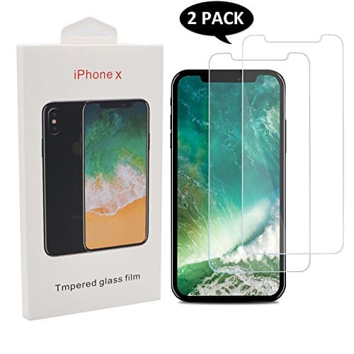 iPhone X Screen Protector,Leevin[HD Full Coverage][Bubble-Free][9H Hardness][Anti-Fingerprint][Easy Installation] Premium Edge-to-Edge Tempered Glass Screen Protector for Apple iPhone X(clear)