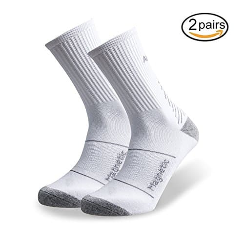 ADLU Cushioned Compression Athletic Crew Socks for Men&amp;Women,Sports Socks for Basketball,Cycling,Running,Jogging,Hiking,Athletic Sports-2pairs