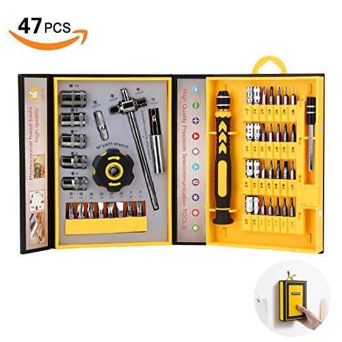 Screwdriver Bit Set Socket Wrenches, Professional Electronics Precision Magnetic Driver Micro Repair Tool Kit for Bike, Watch, iPhone, iPad, Tablet, PC, MacBook