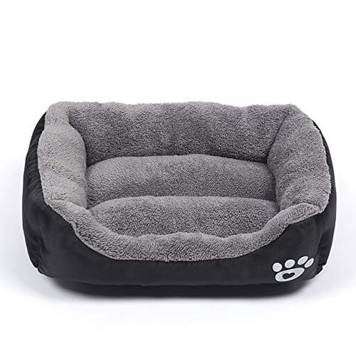 Yiuu With Removable Washable WATERPROOF Using High Elasticity PP Cotton, Dog Bed Cat Bed For Small Medium & Large Dogs,Black,XL [Energy Class A]
