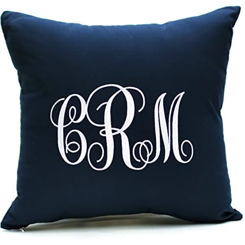 Custom Embroidered and Personalized Solid Pillow 16" x 16"